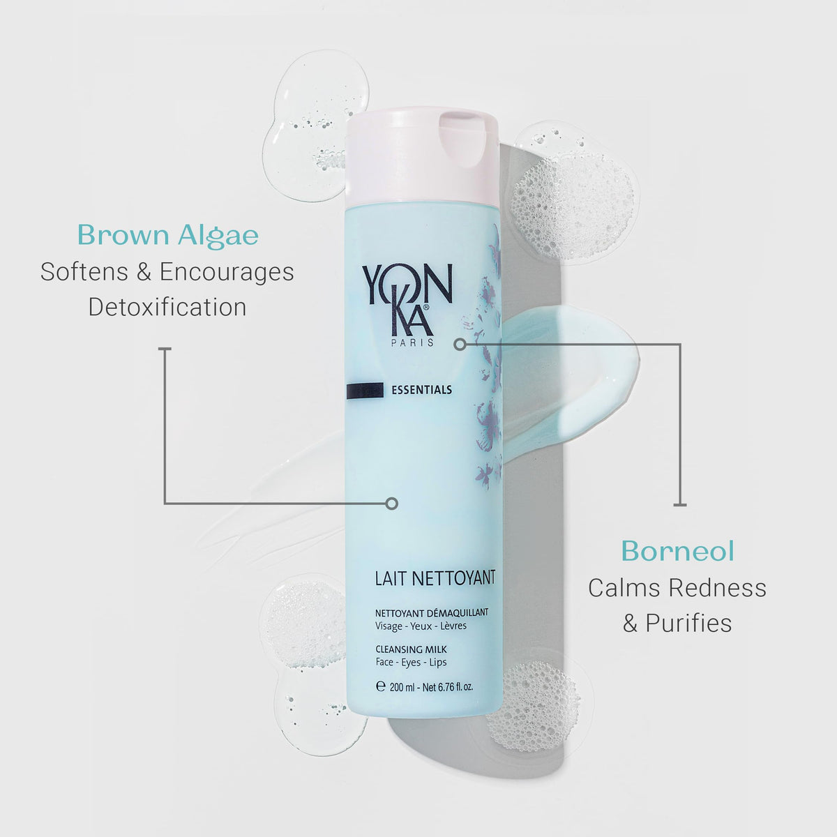 Yonka Paris Lait Nettoyant Milk Cleanser & Makeup Remover, All Skin Types Yonka