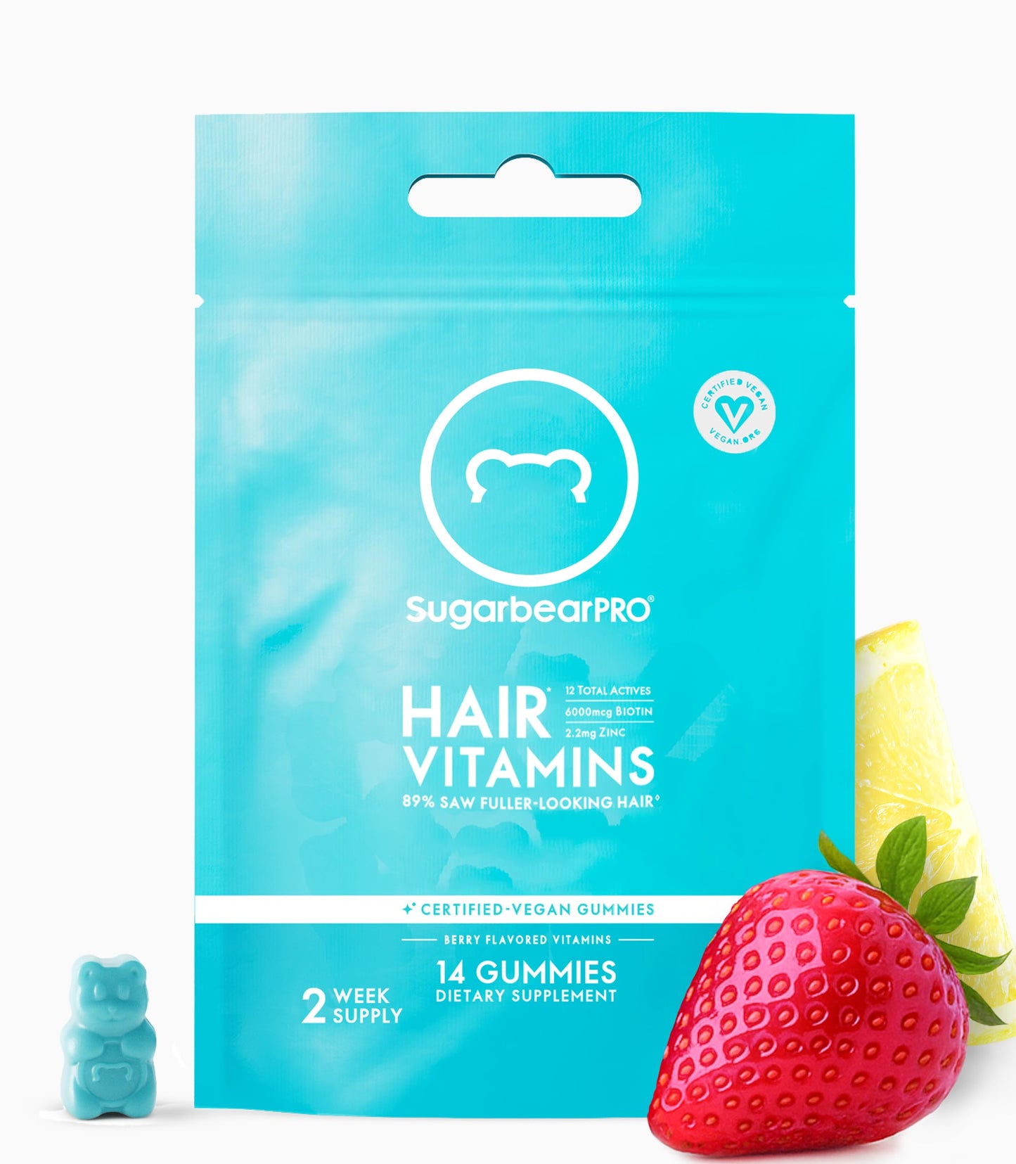 SugarbearPRO Batana Hair Oil & Glass-Dropper Applicator, 1oz + Vegan Hair Vitamin Gummies 1 Month Supply, Extra Strength Biotin 6000mcg