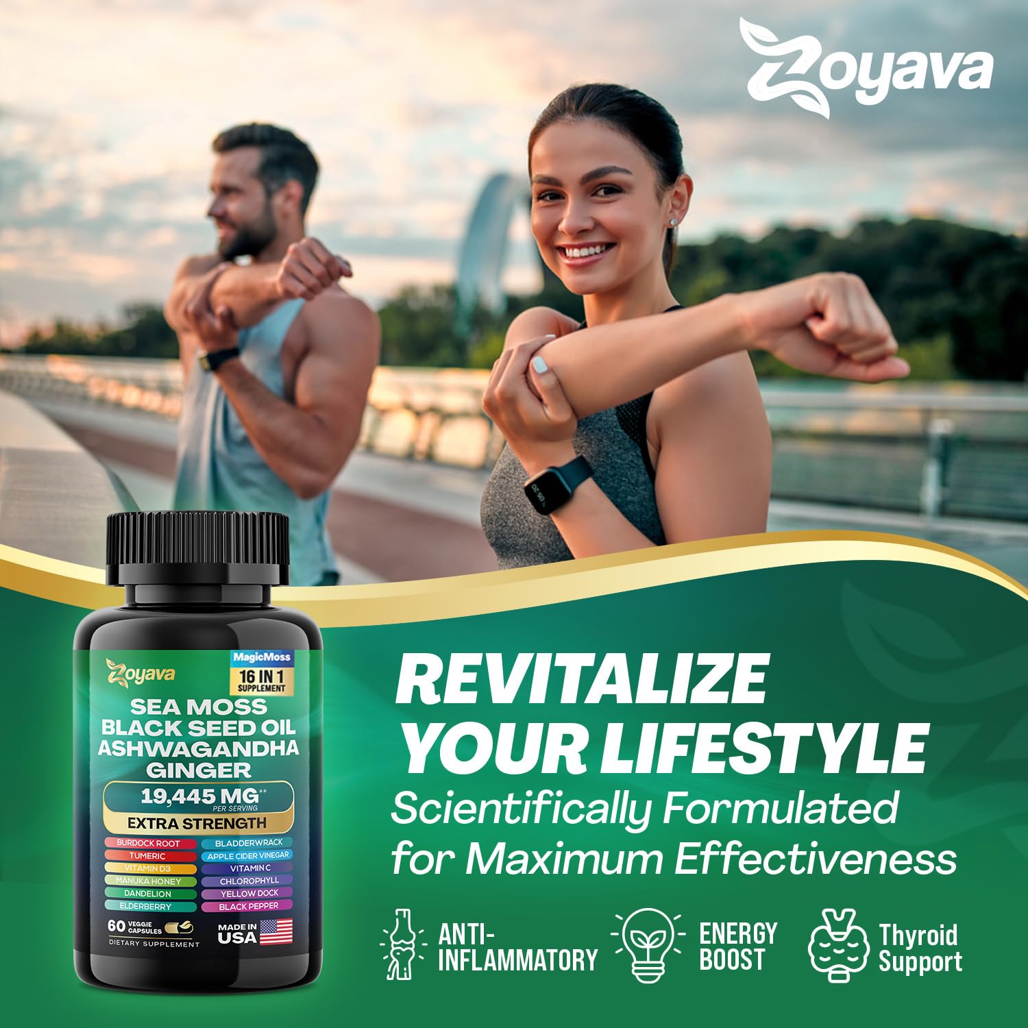 Zoyava Magic Moss Blend Sea Moss 7000mg Ashwagandha 2000mg Black Seed Oil Zoyava buy australia supplements