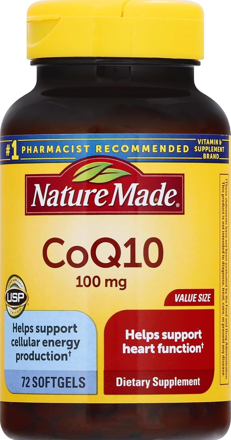 CoQ10 100 mg Softgels, 72 Count Value Size for Heart Health Gsupps Australia