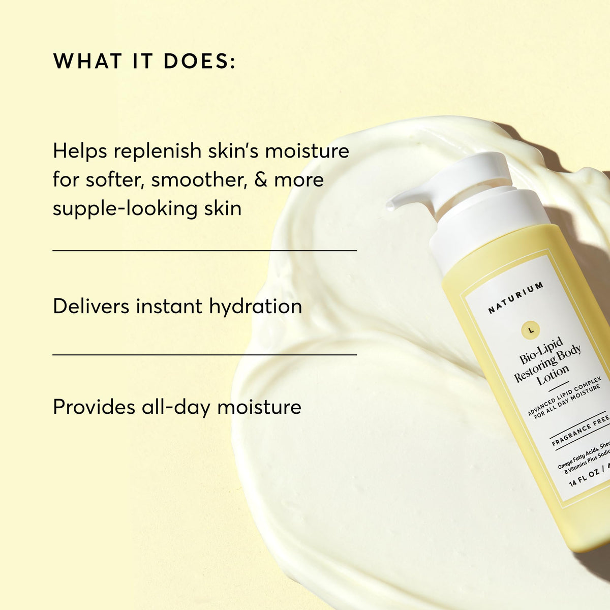 Naturium Bio-Lipid Restoring Body Lotion, All Day Moisture, 14 fl oz Naturium