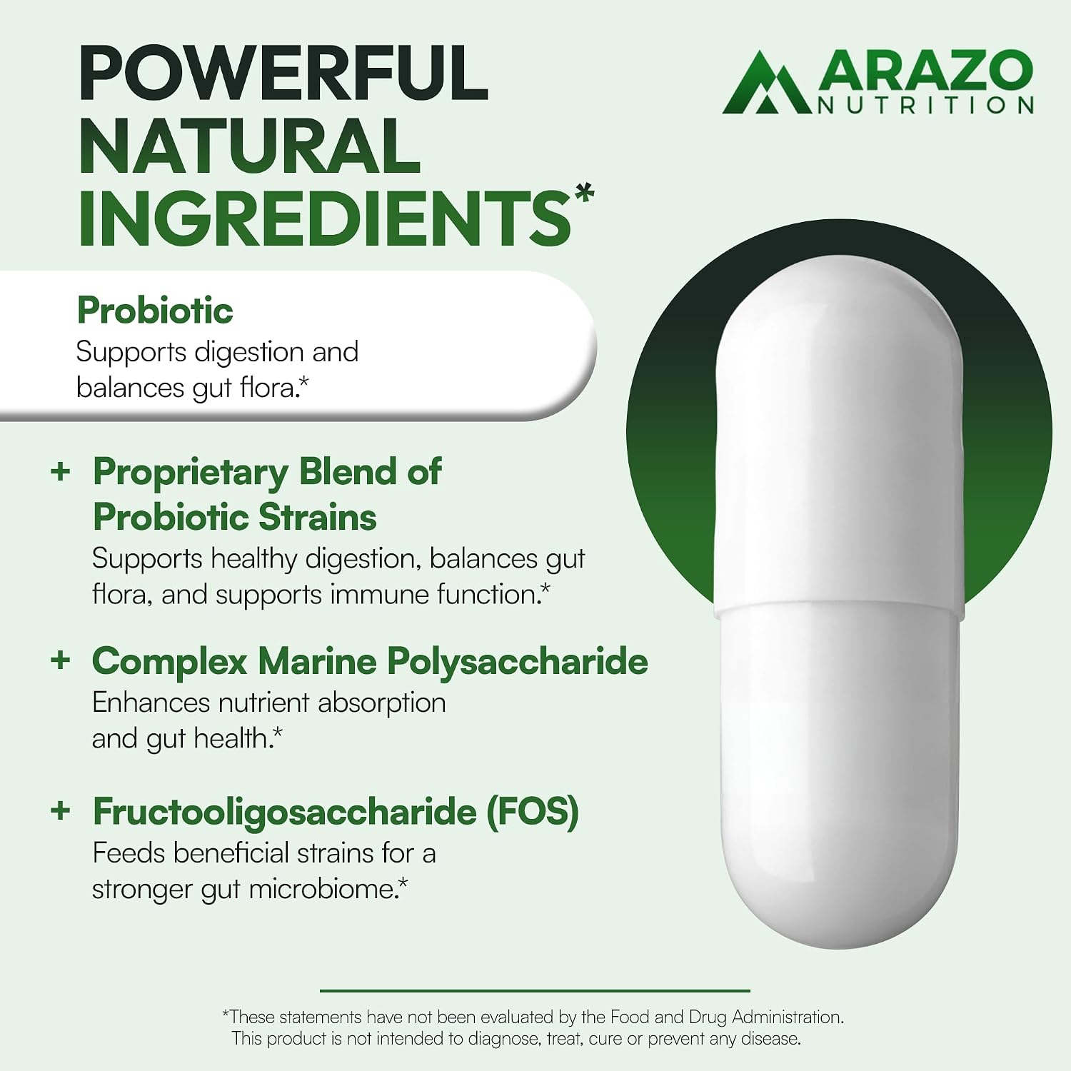 Arazo Nutrition Probiotic 40 Billion CFU - Shelf Stable with Prebiotics and Acidophilus - Stable Potency Until Expiration – Time Delay Release Probiotics (Pack of 2) Gsupps Australia