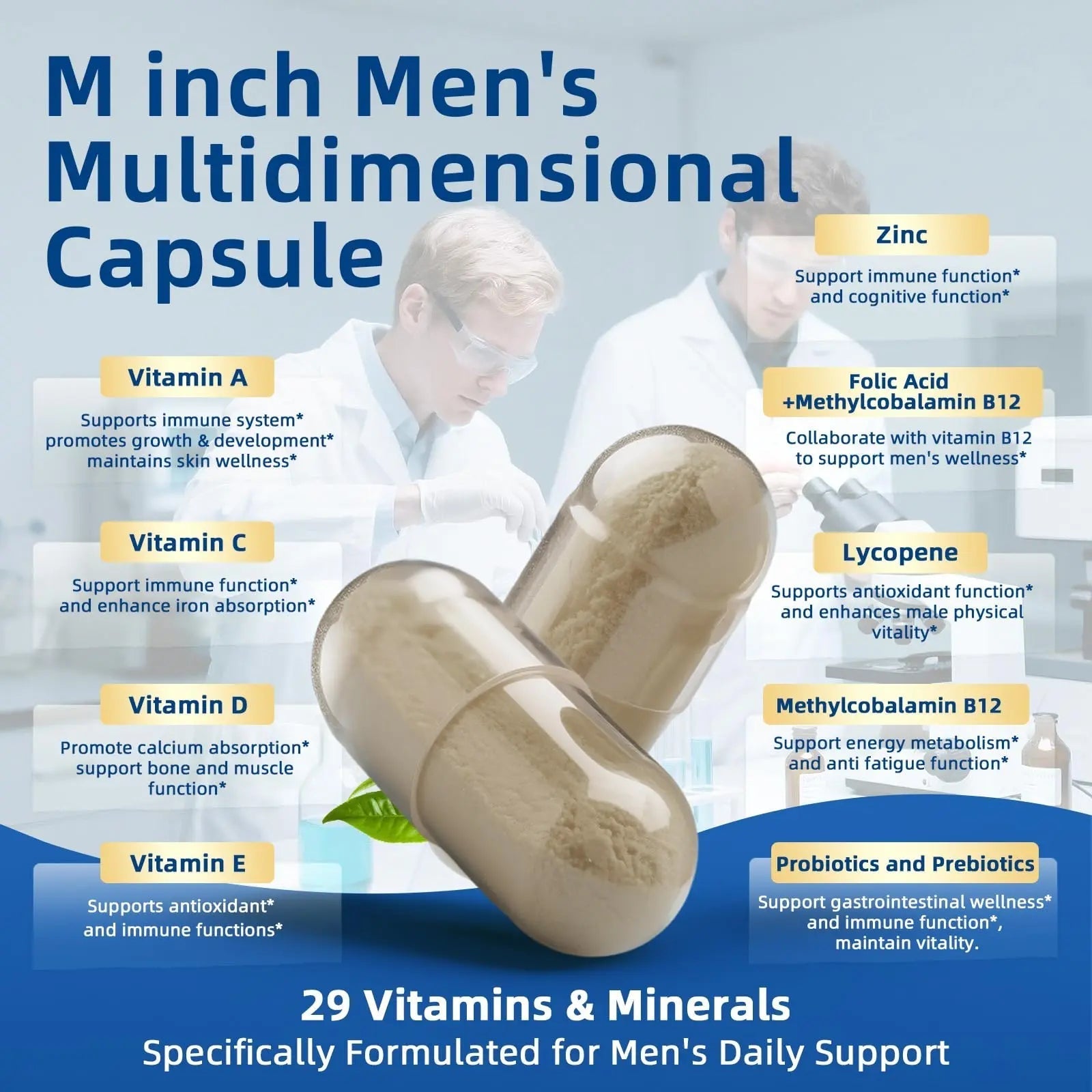Multivitamin for Men - Methylated Multivitamin Supports Energy & Metabolism, Liver & Digestive*, Daily Men's Vitamins M inch buy australia supplements