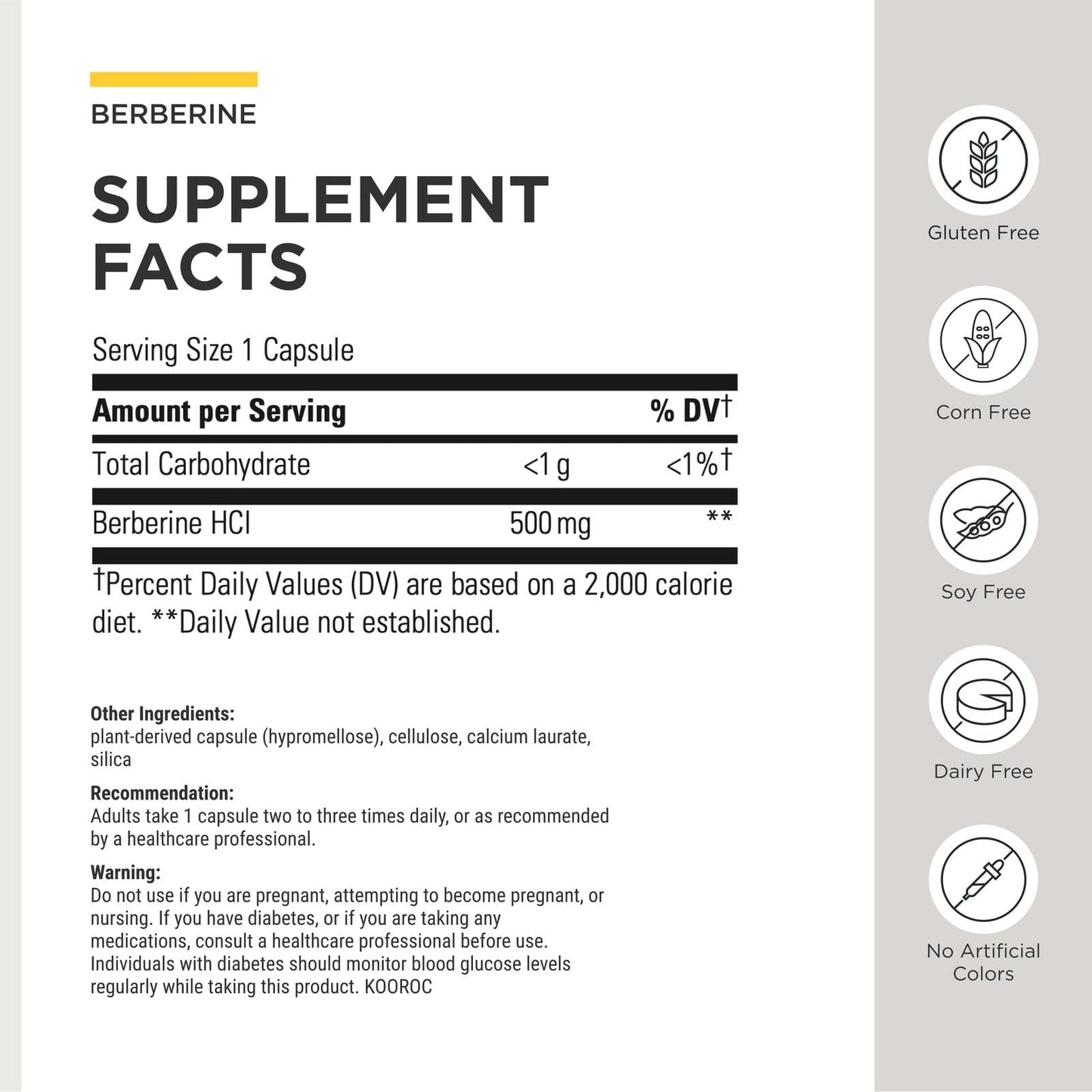 Integrative Therapeutics Berberine - Supports Metabolic Health & Cellular Energy Metabolism - Practitioner-Trusted Quality - Dairy-Free & Gluten-Free Integrative Therapeutics