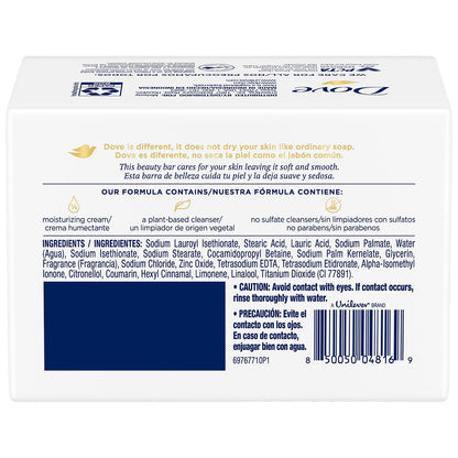 Dove Beauty Bar Soap, Original Pack (4 Soap Bars), 3.17 Oz Ea Dove