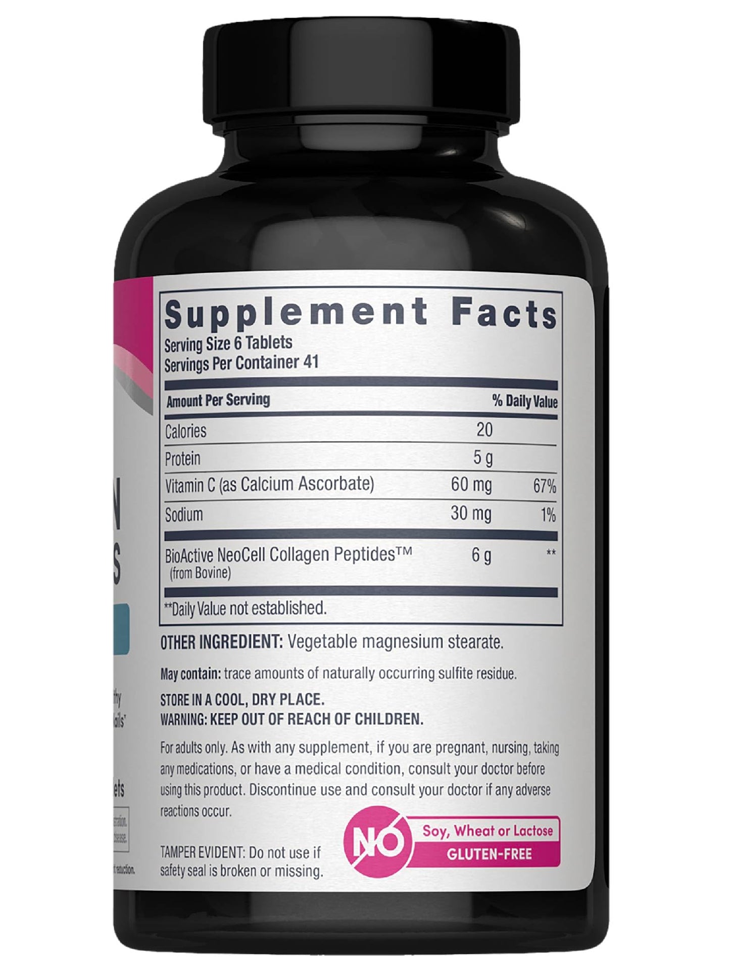 NeoCell Collagen Peptides | 250 Tablets | with Vitamin C | Grassfed Supplement | Hair, Skin, & Nails | for Women and Men NeoCell