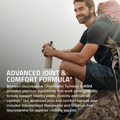 Bronson Glucosamine Chondroitin Turmeric & MSM Advanced Joint & Cartilage Formula, Supports Healthy Joints Bronson