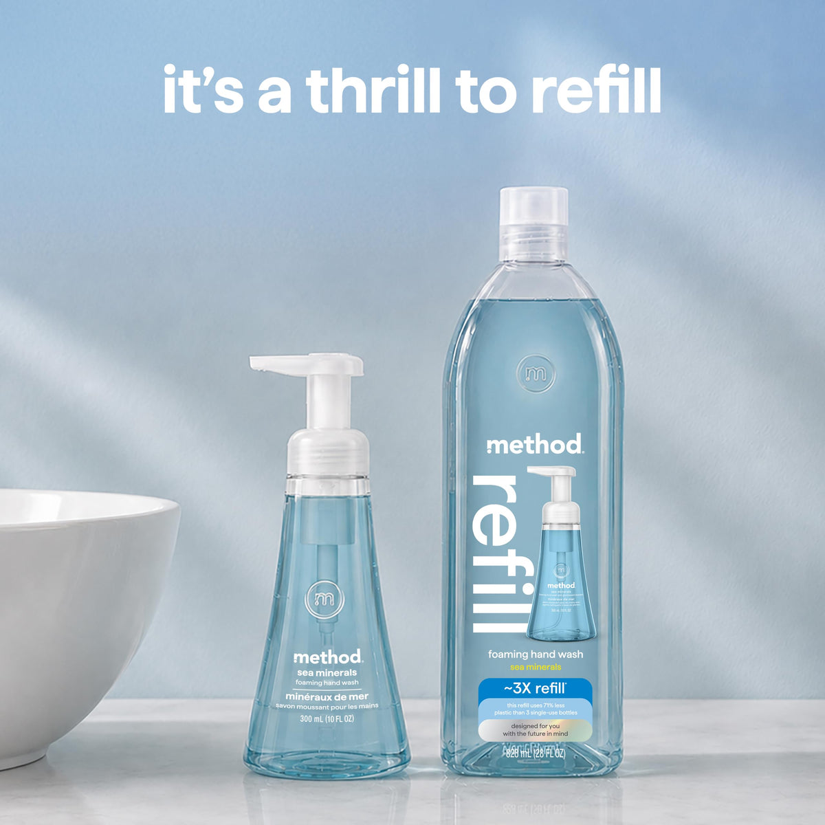 method Foaming Hand Wash Refill, Sea Minerals, 28 fl oz Method