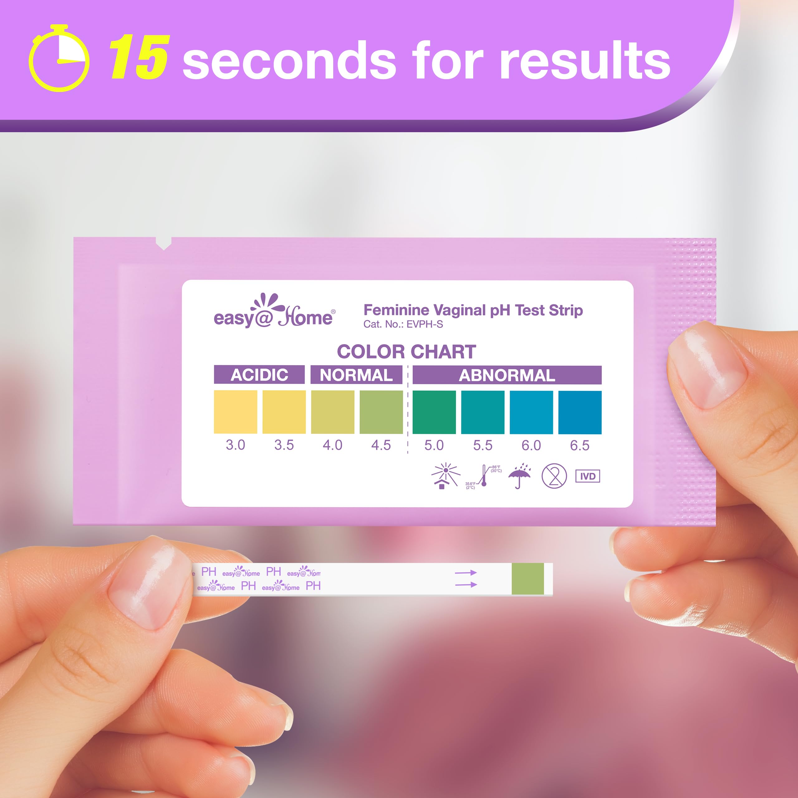 Easy@Home Vaginal pH Test -30 Strips | BV Test Kit at Home for Women | Yeast Infection Test + pH Balance Easy@Home buy australia supplements