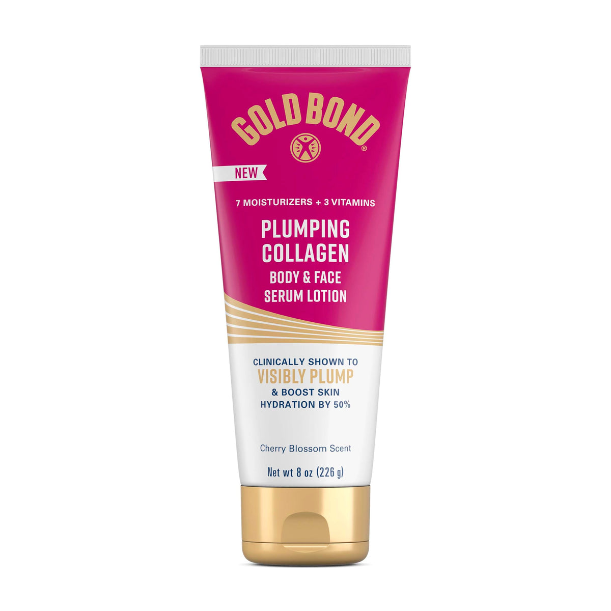 Gold Bond Plumping Collagen Body & Face Serum Lotion, Hydrating Moisturizer Gold Bond