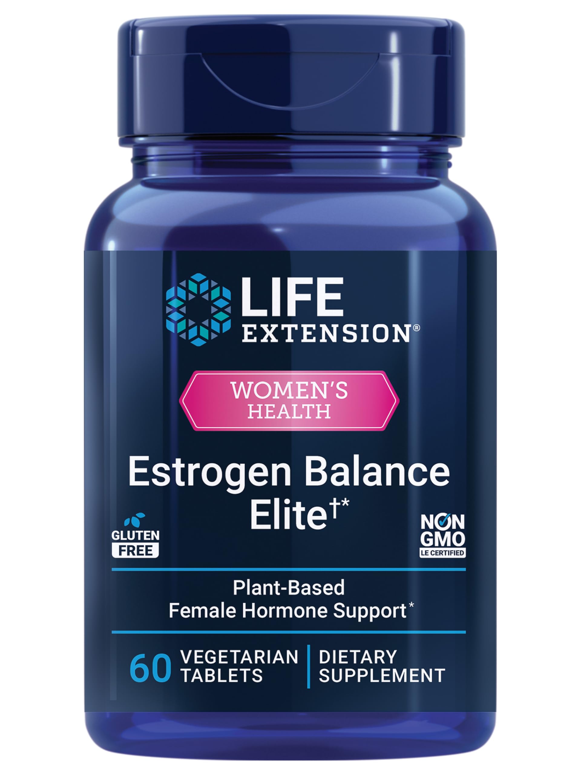 Life Extension Estrogen Balance Elite, Menopause Support Supplement, Hormone Balance, hot Flashes, Night Sweats, Vaginal Dryness, Gluten-Free, Non-GMO, Vegetarian, 60 Tablets. Life Extension buy australia supplements