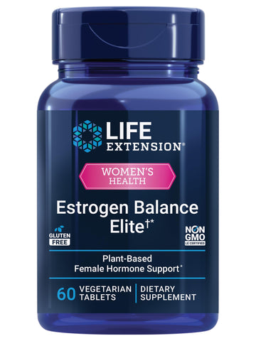 Life Extension Estrogen Balance Elite, Menopause Support Supplement, Hormone Balance, hot Flashes, Night Sweats, Vaginal Dryness, Gluten-Free, Non-GMO, Vegetarian, 60 Tablets. Life Extension buy australia supplements