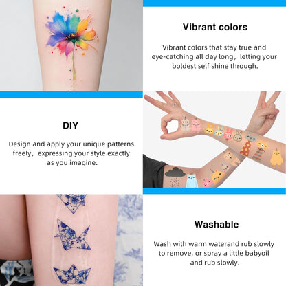 Printable Temporary Tattoo Paper for INKJET Printer, Custom Tattoo Sticker Jecqbor