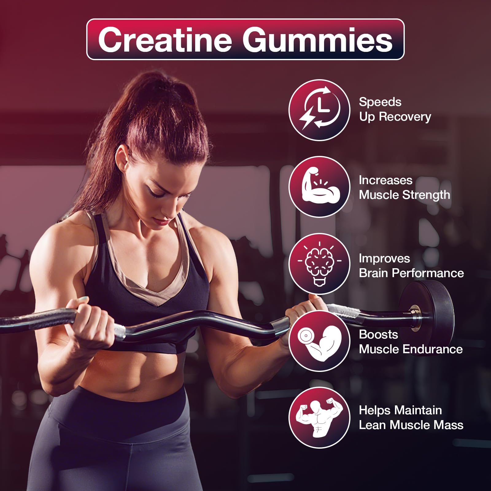 Creatine Gummies for Men & Women, Creatine Monohydrate Gummies 5g, Build Muscle, Strength, Recovery, Cognitive Health & Memory, Pre Workout Supplement, 120 Count Raspberry Chewable Gummy Maxhemphealth buy australia supplements