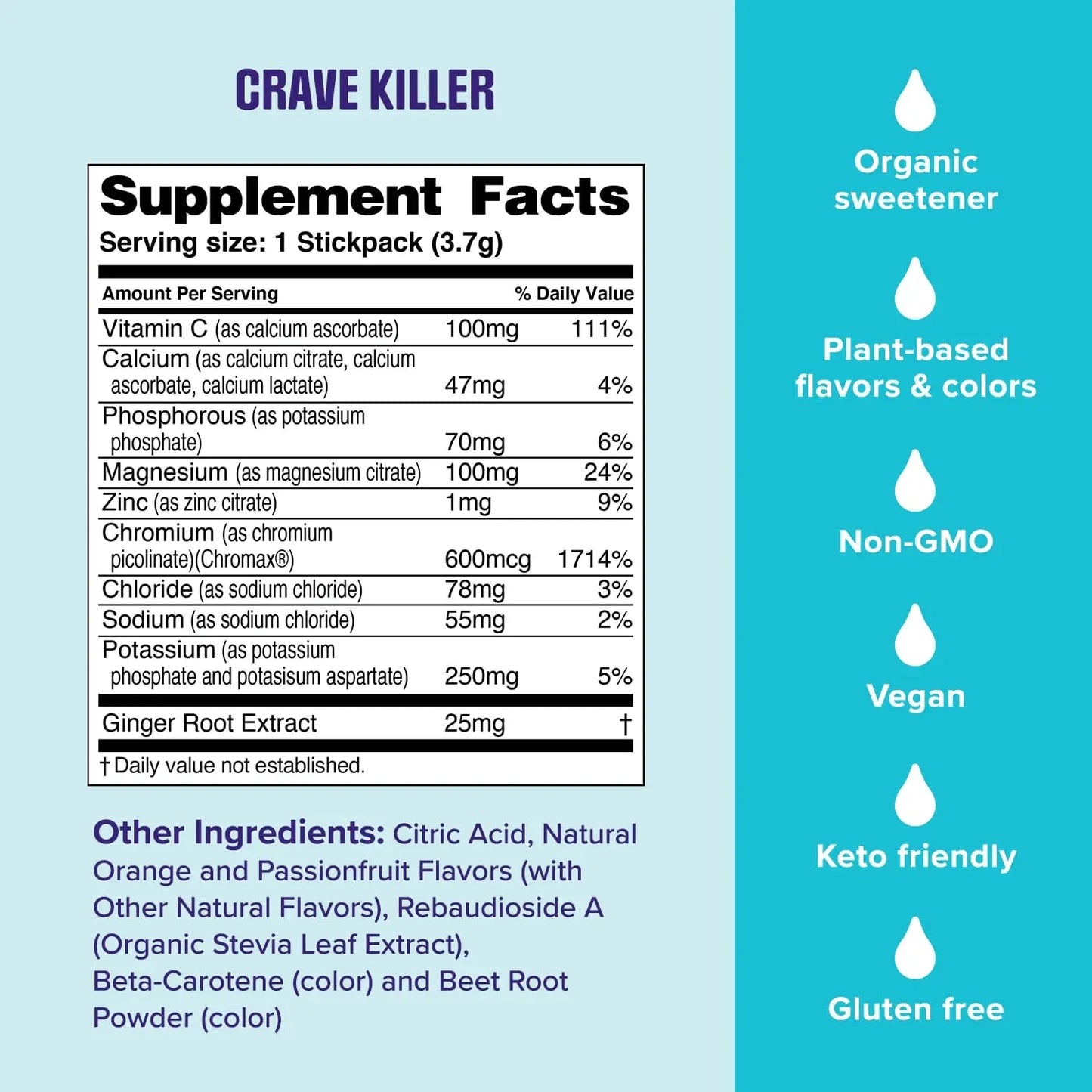 Ultima Replenisher Crave Killer Supplement and Electrolytes Powder – Tropical Fusion, 14 Stickpacks – Hydration Packets that Kick Cravings to The Curb Ultima Replenisher