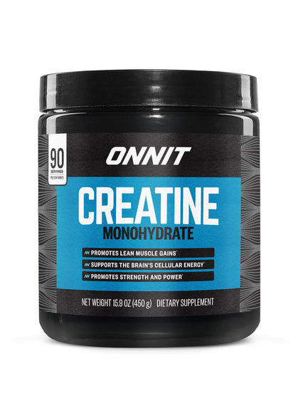 ONNIT Creatine Monohydrate Powder, IGEN(TM) Non-GMO Tested 5g Premium Creatine for Muscle Strength, Power and Lean Mass, Supports Brain Health, Brain Cellular Energy, Unflavored, 30 Servings, 5.29 oz