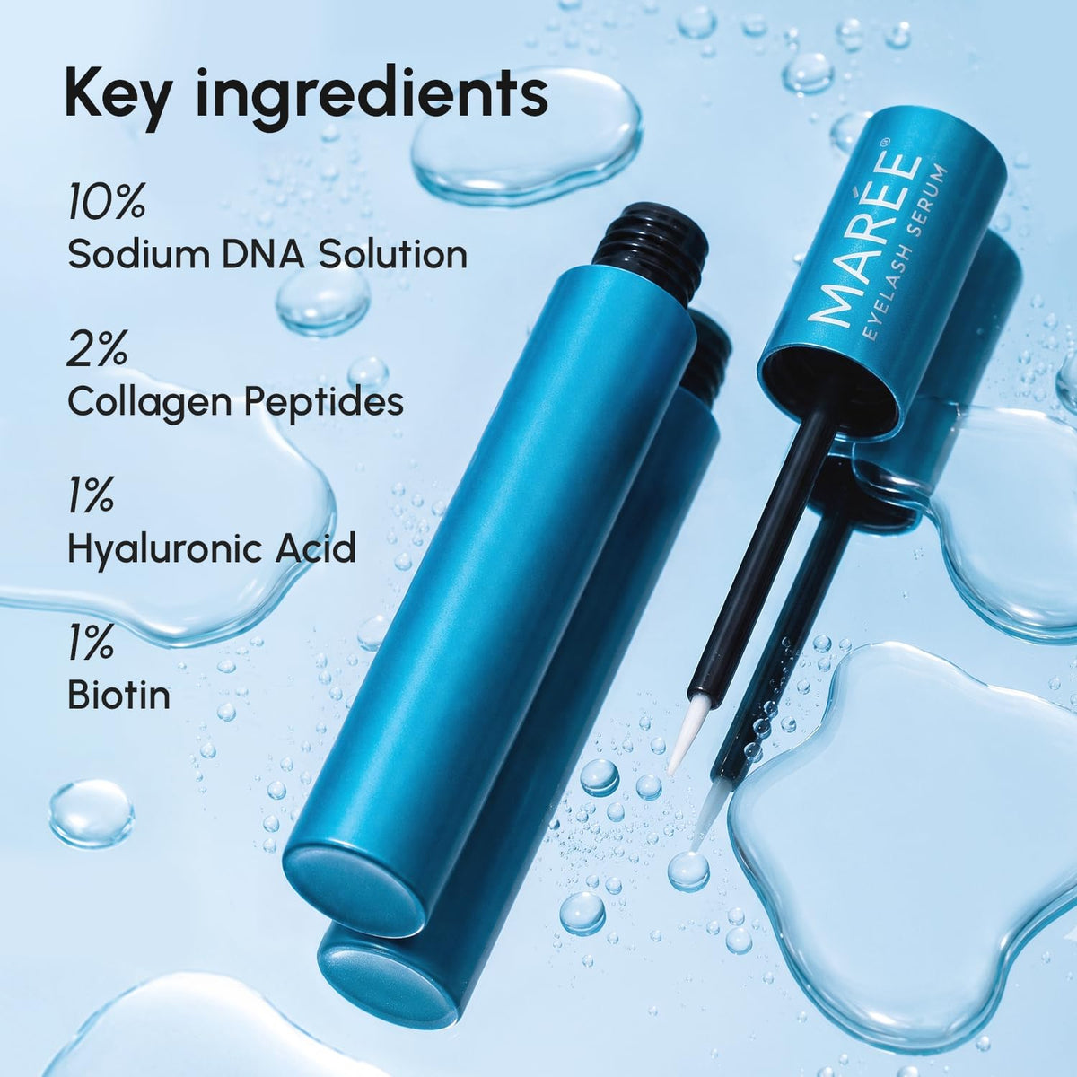 MAREE Eyelash Serum To Grow Lashes & Brows – Eye Lash Serum for Eyelash Growth Without Prostaglandin – Rapid Enhancing Lash Growth Eyebrow Boost Oil – Sérum De Pestañas Suero Para Pestañas Crecimiento MAREE