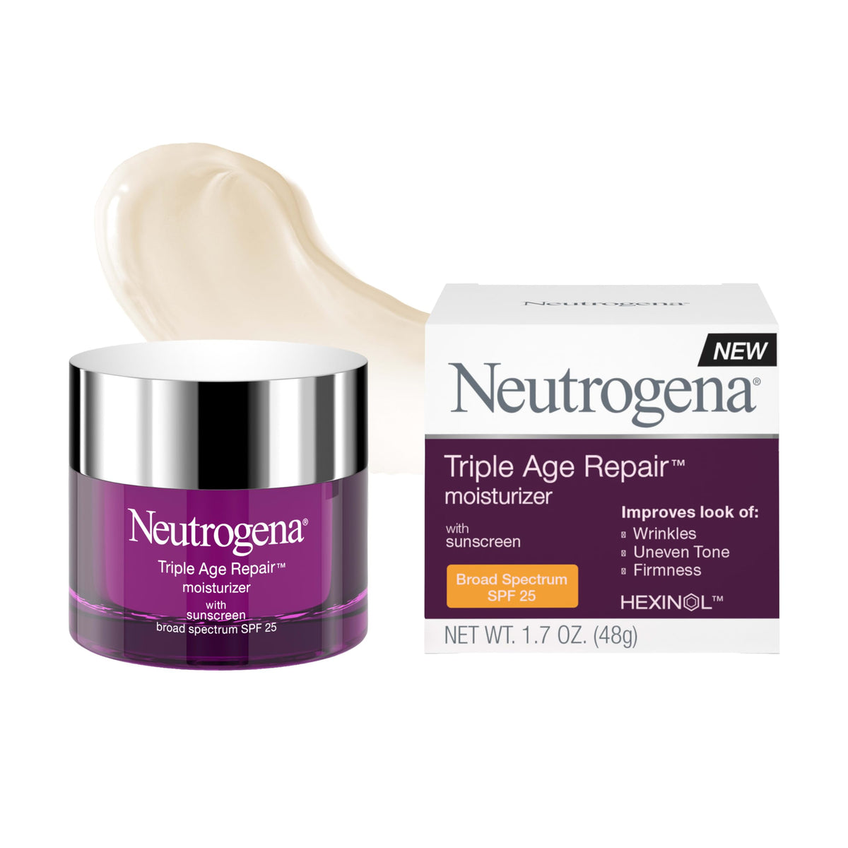 Neutrogena Triple Age Repair Face Moisturizer, SPF 25, 1.7 fl. oz Neutrogena