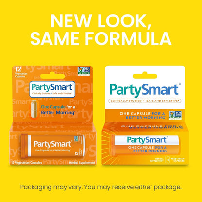 Himalaya PartySmart, 12 Capsule Tube - Alcohol Breakdown Liver Support for a Better Morning After Drinking - Plant Based, Vegan, Non-GMO Himalaya
