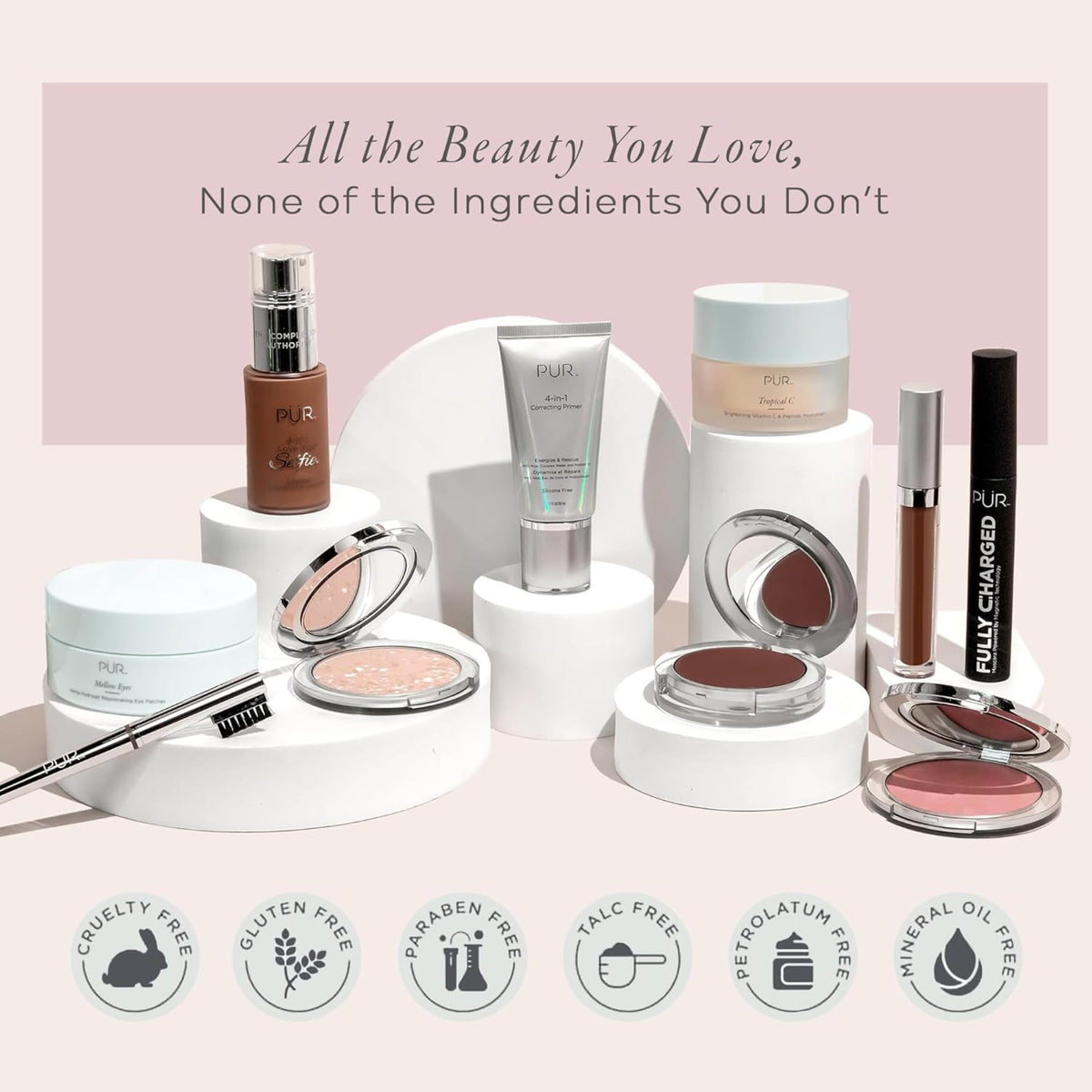 PÜR 4-in-1 Pressed Mineral Powder Foundation, SPF 15, Light, Full Coverage PÜR MINERALS