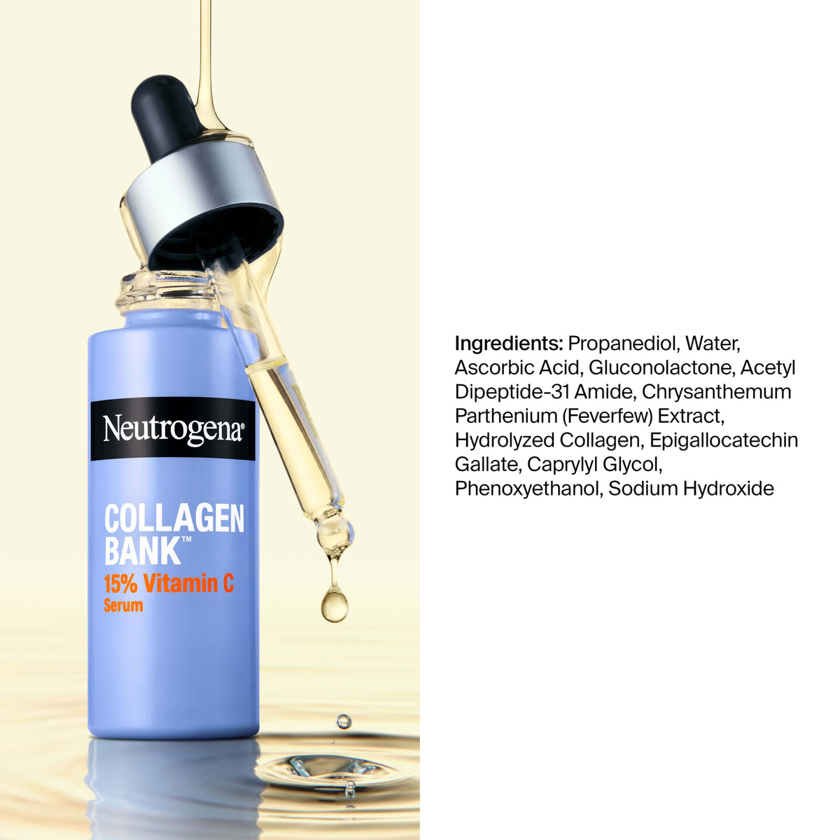 Neutrogena Collagen Bank 15%, Vitamin C Face Serum, 0.5 fl. oz Neutrogena