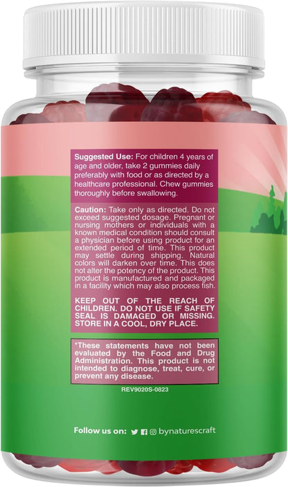 High Prebiotic Fiber Gummies for Kids - Digestive Health Support - 120 Ct | Fiber for Kids Regularity & Gut Health Support - Dietary Fiber Supplements - Immune Gummies with Chicory Root - Non GMO Gsupps Australia