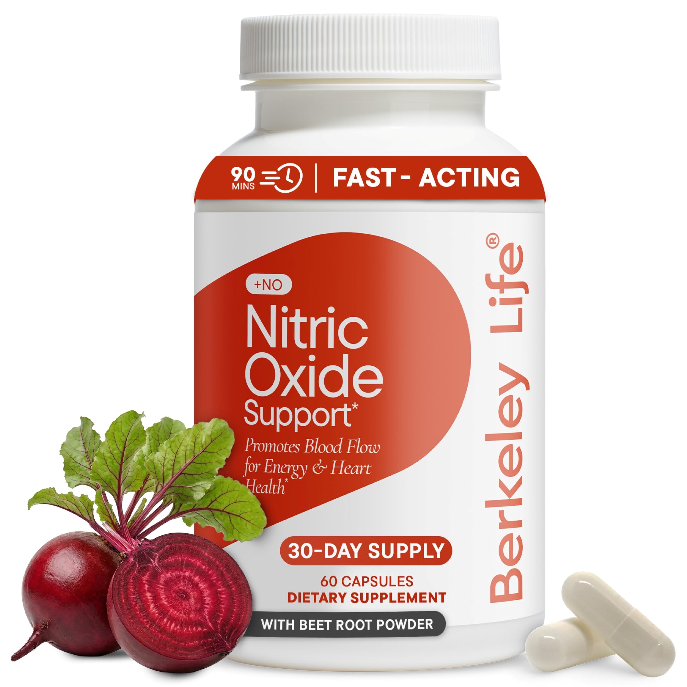 Berkeley Life Nitric Oxide Support Supplement - Nitric Oxide Booster for Men & Women - Blood Flow & Circulation with Beet Root Powder to Support Energy, Heart Health Berkeley Life buy australia supplements