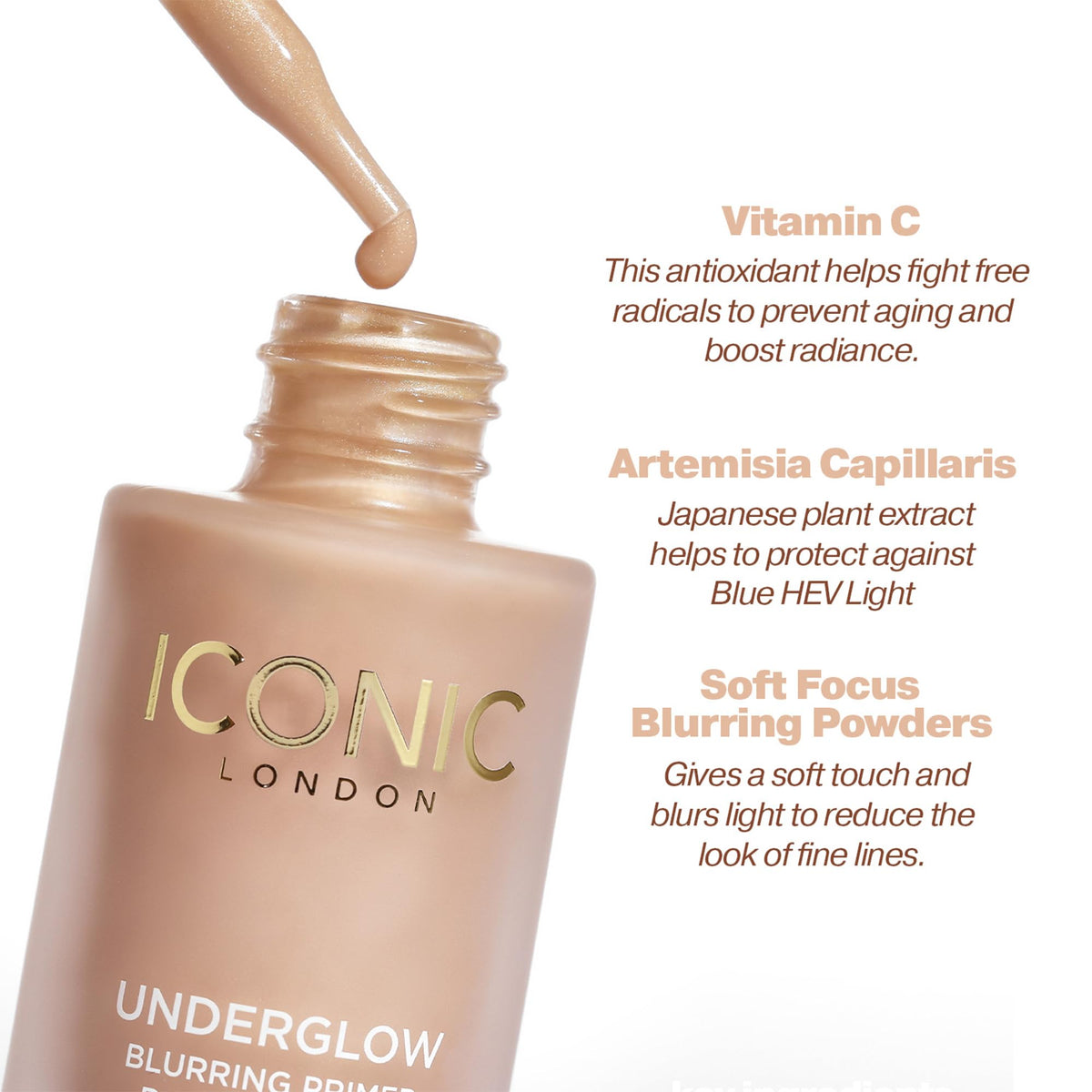 ICONIC LONDON Underglow Blurring Primer | Blurs Imperfections, 0.91 Fl oz ICONIC LONDON