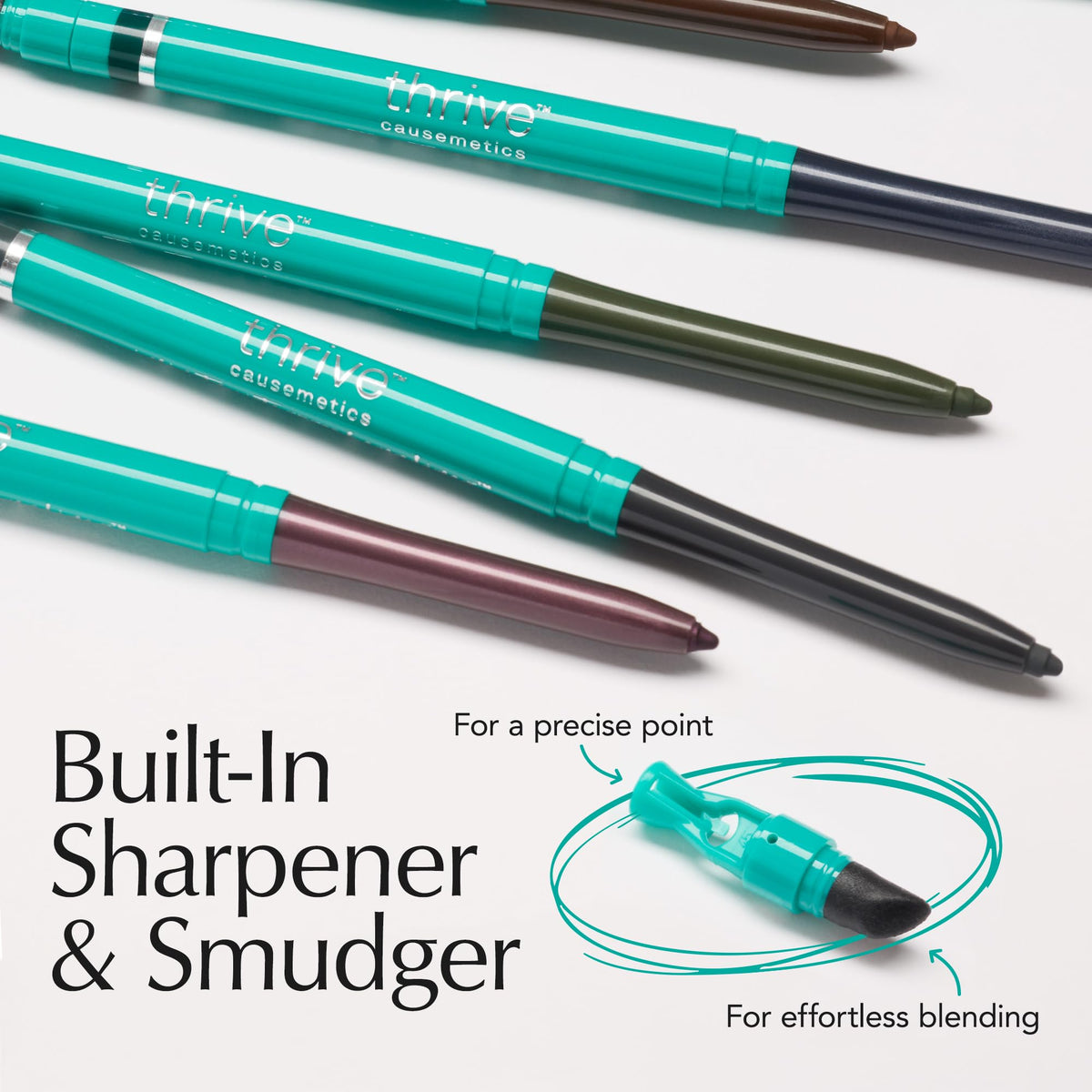 Thrive Causemetics Infinity Waterproof Eyeliner Pencil, Black Matte Shade Thrive Causemetics