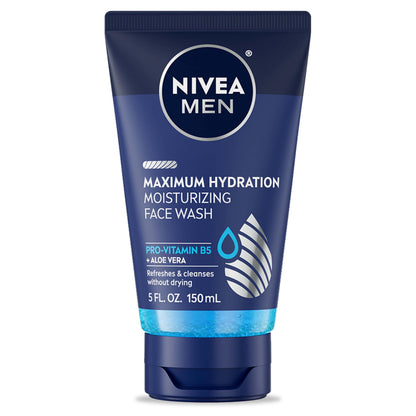 NIVEA MEN Maximum Hydration Face Wash, Face Wash with Provitamin B5 and Aloe Vera NIVEA MEN