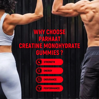 NSF Certified Creatine Gummy - Creatine Monohydrate Gummies 5g for Men & Women - Boost Focus,Strength, and Endurance, Vegan, Gluten-Free, Non-GMO, 2.5 Gram Creatine Parhaat