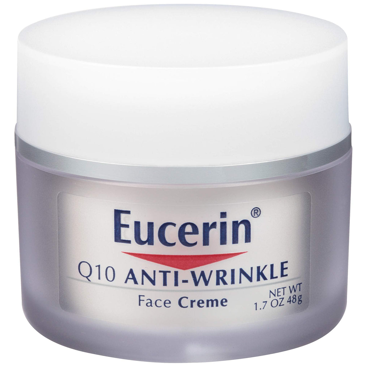 Eucerin Q10 Anti-Wrinkle Face Cream, Unscented Face Cream for Sensitive Skin, 1.7 Oz Jar Eucerin