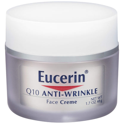 Eucerin Q10 Anti-Wrinkle Face Cream, Unscented Face Cream for Sensitive Skin, 1.7 Oz Jar Eucerin