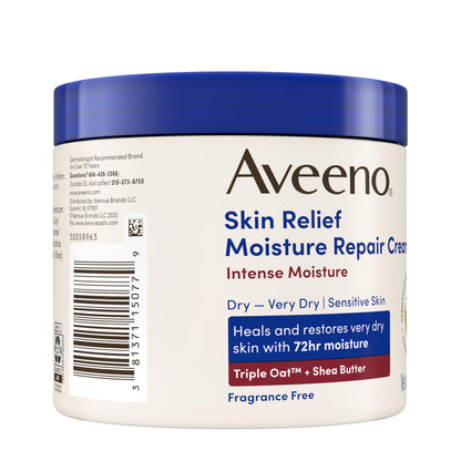 Aveeno Skin Relief Intense Moisture Repair Body Cream with Triple Oat & Shea Butter Formula, Helps Heal, Repair & Restore Very Dry Skin Aveeno