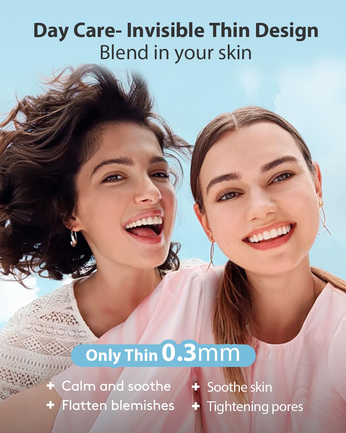 LitBear Acne Pimple Patches- Day and Night 4 Sizes 180 Dots Thin & Thick Hydrocolloid Patches with Witch Hazel, Tea Tree & Calendula Oil, Pimple Stickers for Covering Zits, Spots, Acne Dots LitBear