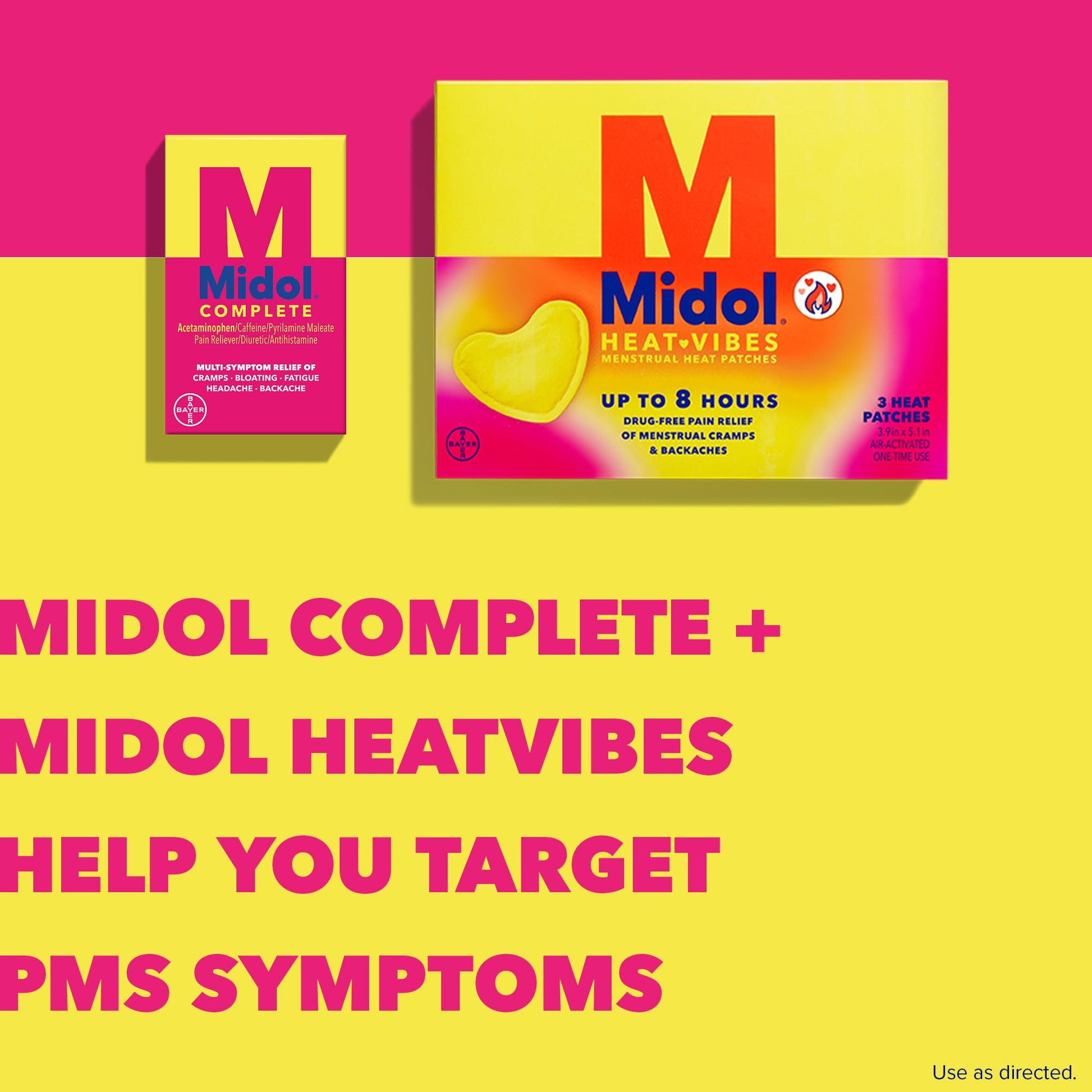 Midol Complete On The Go Caplets with Acetaminophen for Menstrual Symptom Relief, Period Cramp and Menstrual Pain Relief, 50 Count (25 Pouches of 2) Midol buy australia supplements