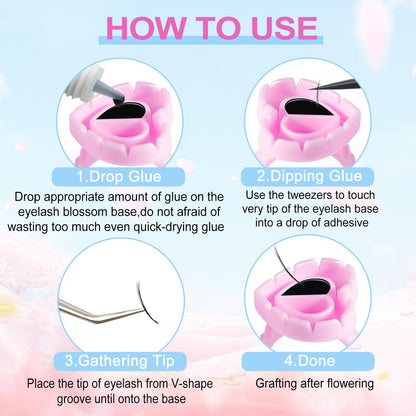 NXJ INFILILA Glue Rings for Eyelash Extensions 100PCS Disposable Rings For Lashes Lovely Heart Shape, Makeup Plastic Nail Art Glue Cups Lash Extension Supplies for Eyelash Extensions NXJ INFILILA