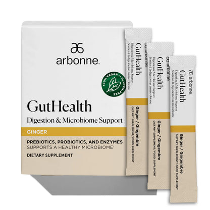 Arbonne Gut Health Digestion Support - Microbiome Prebiotic and Probiotic Drink Mix, Probiotic Powder and Prebiotic Powder Arbonne