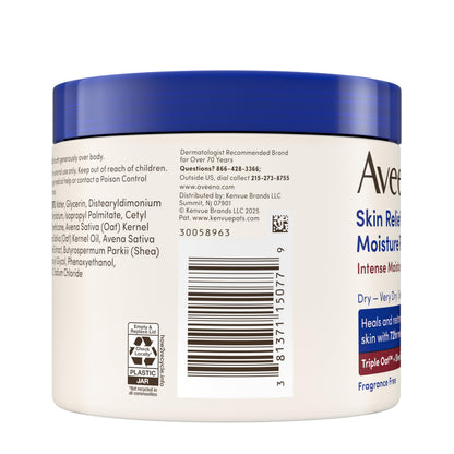 Aveeno Skin Relief Intense Moisture Repair Body Cream with Triple Oat & Shea Butter Formula, Helps Heal, Repair & Restore Very Dry Skin Aveeno