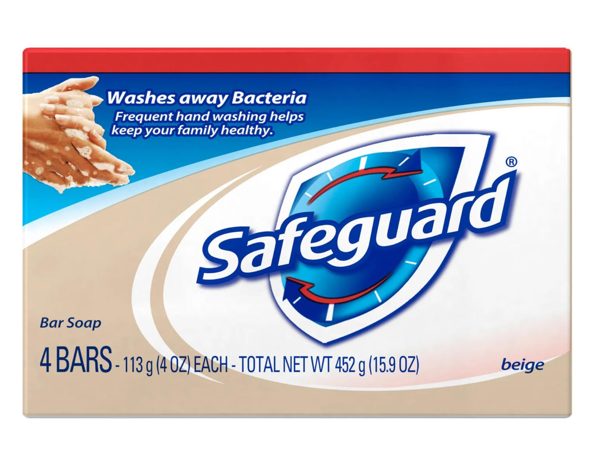 Antibacterial Bath Bar Soap (1 Pack of 4 bars) Safeguard