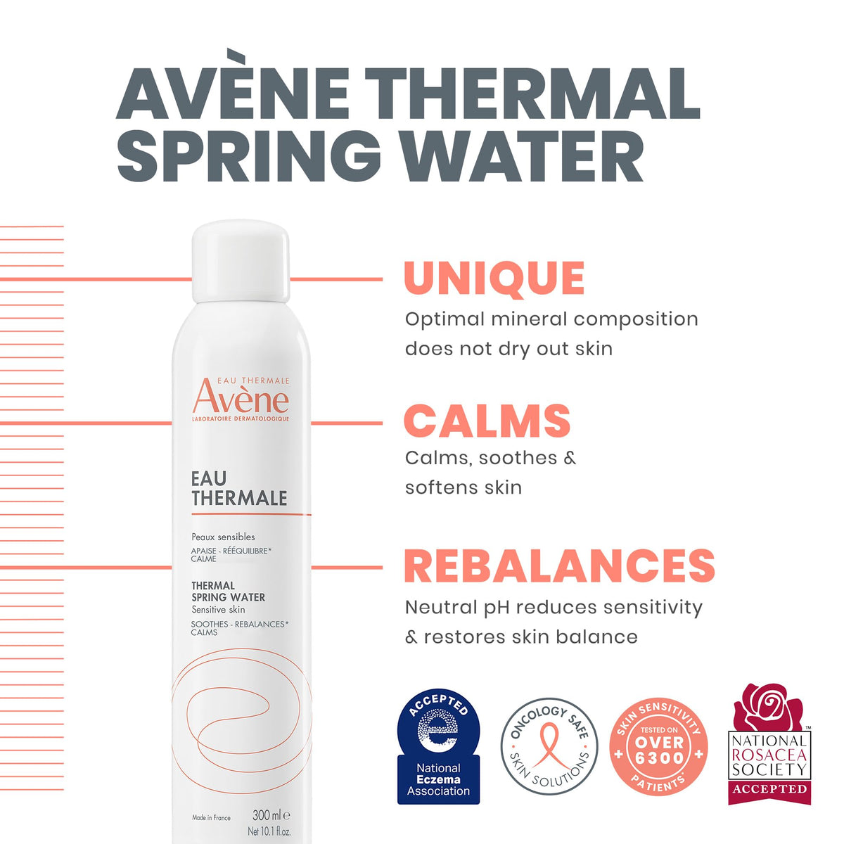 Avène Thermal Spring Water, Soothing Face Mist Spray, 10.16 oz Eau Thermale Avène