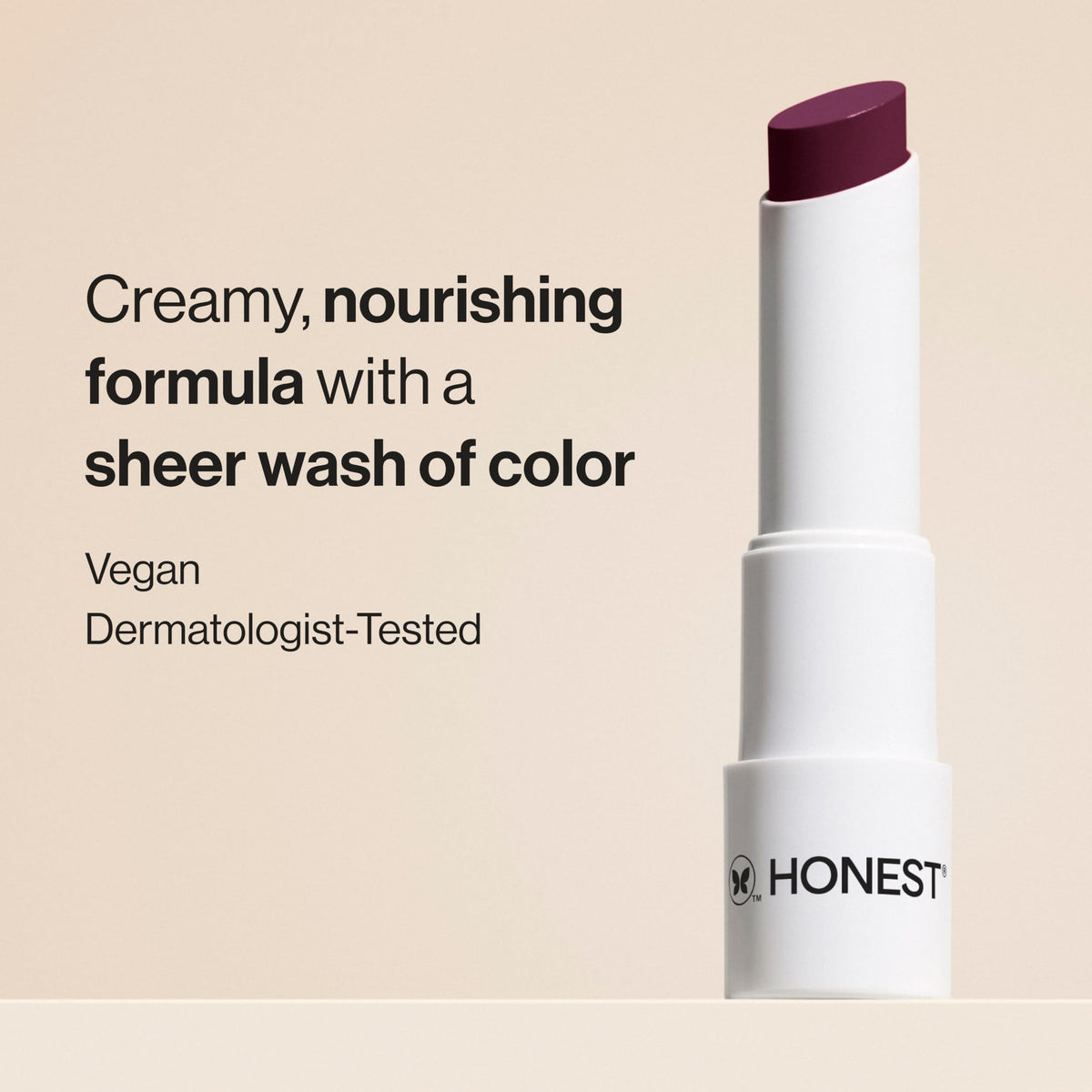 Honest Beauty Tinted Lip Balm, Cruelty-Free, Vegan, Moisturizing, Plum Drop Honest Beauty