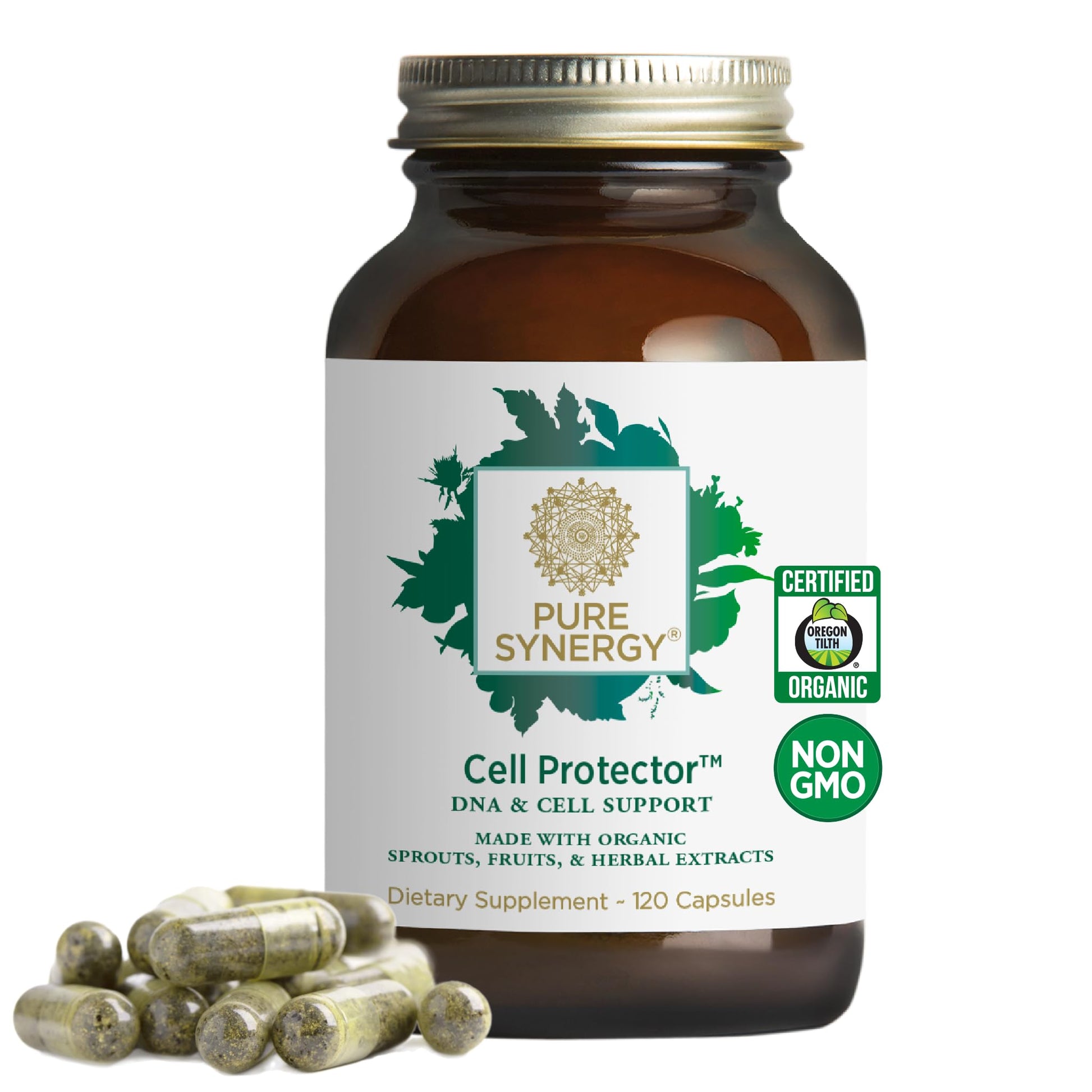 PURE SYNERGY Cell Protector | Cellular Health Supplement | Cell and Immune Support with Selenium and Organic Cruciferous Vegetables | for Healthy Aging & Detoxification (120 Capsules) PURE SYNERGY buy australia supplements