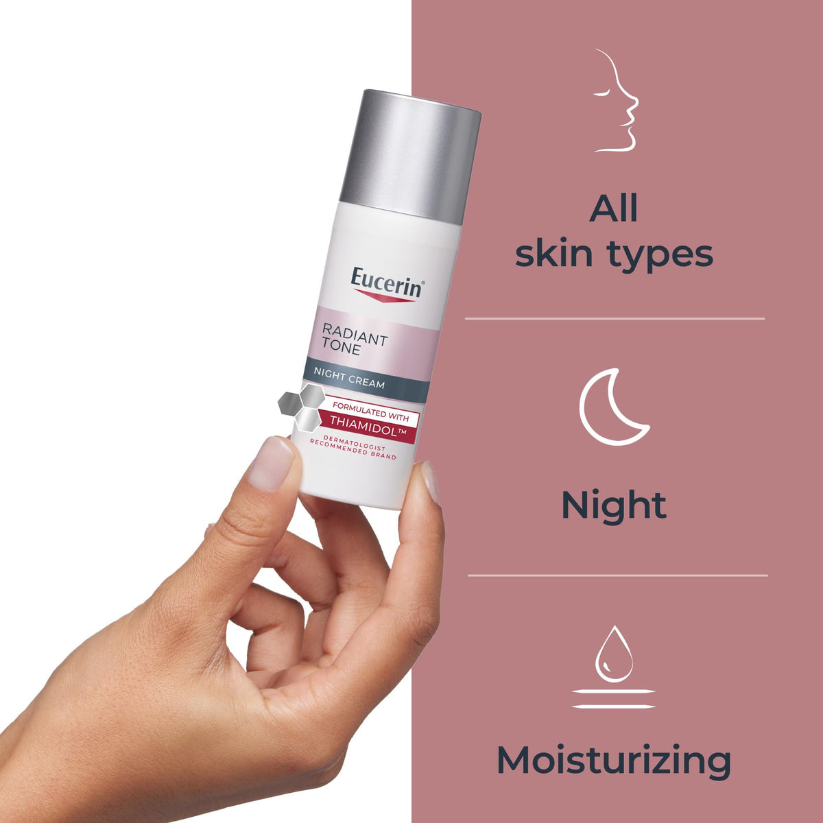 Eucerin Radiant Tone Night Cream Dark Spot Corrector with Thiamidol, 1.7 OZ Eucerin