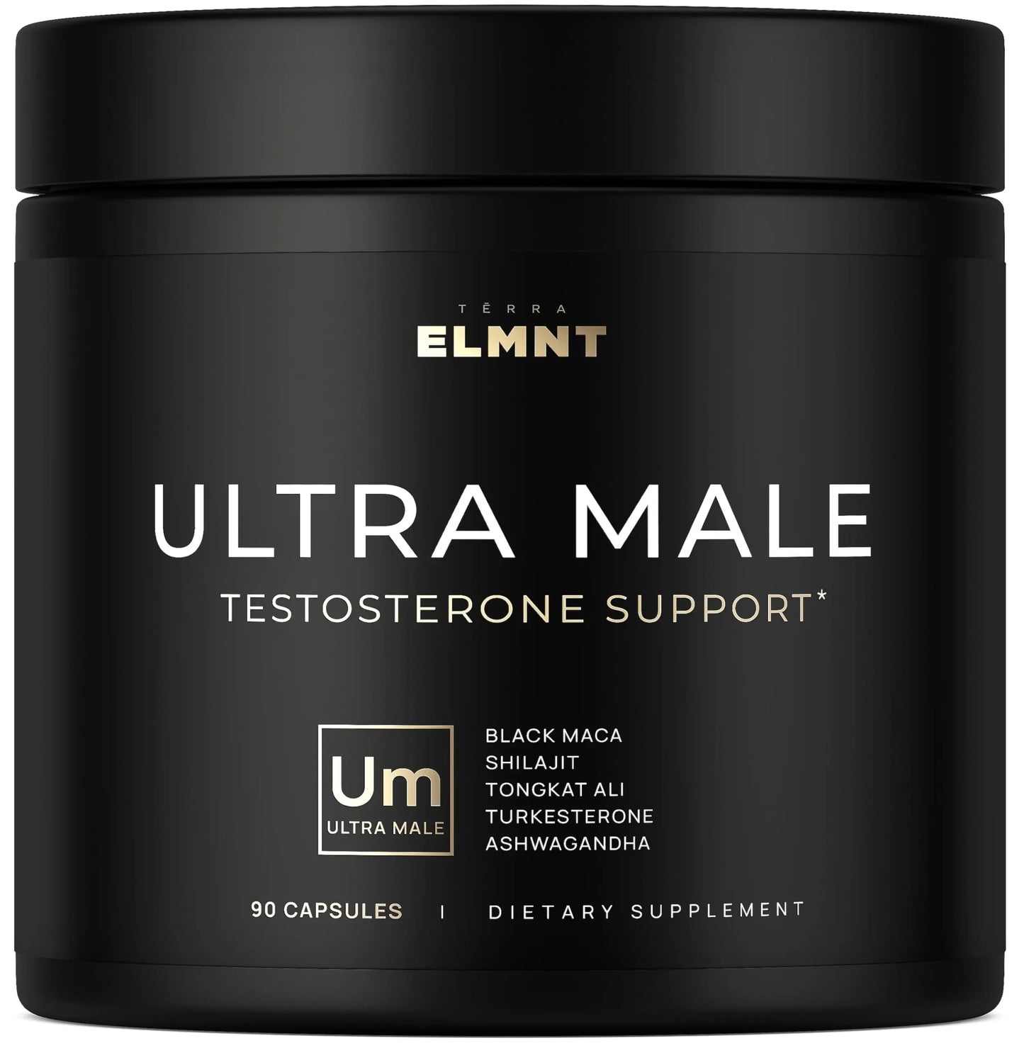 ULTRA MALE® Premium for Men w. 100:1 Shilajit, 40:1 Black Maca, Ashwagandha 25%, Tongkat Ali 10% - Clinical Strength Male Enhancing Supplement for Men Health Libido+ TERRA ELMNT