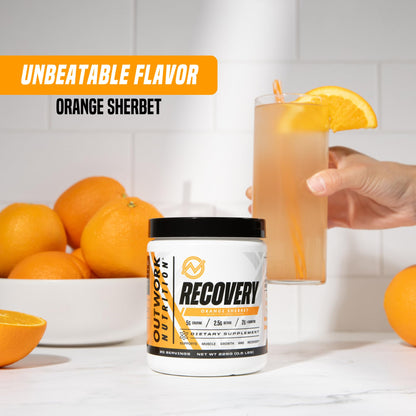 Outwork Nutrition Post Workout Recovery Powder - Creatine Monohydrate, KSM-66 Ashwagandha & Tart Cherry - Speeds Recovery, Eases Soreness - Creatine Powder for Men & Women, Orange Sherbet, 230 Gr