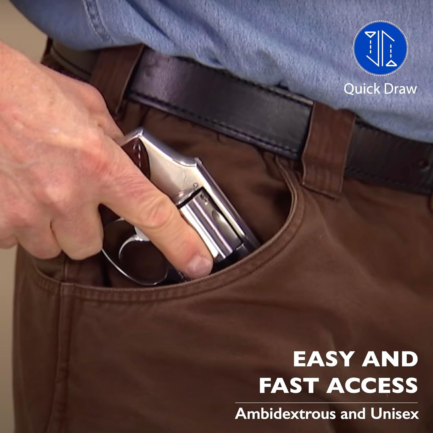 DeSantis Nemesis - Gun Pocket Holsters for Concealed Carry, Concealed Pocket Holster for Pistols, Revolvers, Soft, Designed for Comfort & Discreet Carry, Ambidextrous Gsupps Australia