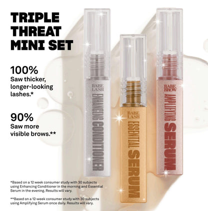 Babe Original Triple Threat Mini Set, Lash & Brow Serums, 3-Pack BABE ORIGINAL