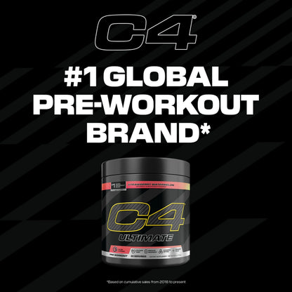 C4 Ultimate Pre Workout Powder Watermelon - Sugar Free Preworkout Energy Supplement for Men & Women - 300mg Caffeine + 3.2g Beta Alanine C4