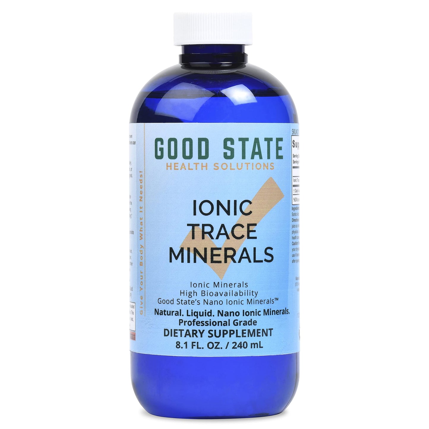 Good State Liquid Ionic Trace Minerals (96 servings at 125 mg - 8 fl oz) Good State